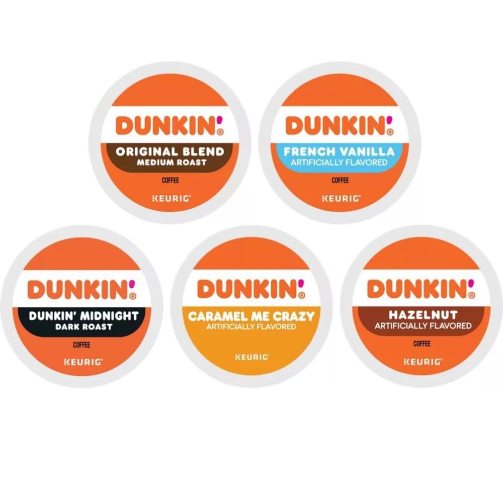 Variety Pack Sampler of Dunkin Donuts K-Cups Coffee Pods—Original, Dark, Caramel